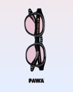 Modèle Pawa Shoto avec verres rose disponible chez opticien créateur The House of Eyewear Paris