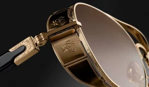 monture solaire homme Matsuda pilote coque gold