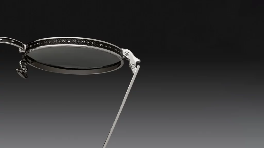 monture homme solaire Matsuda vintage ronde argent noire