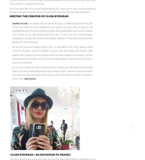 House of eyewear - presse Alina-Blaga