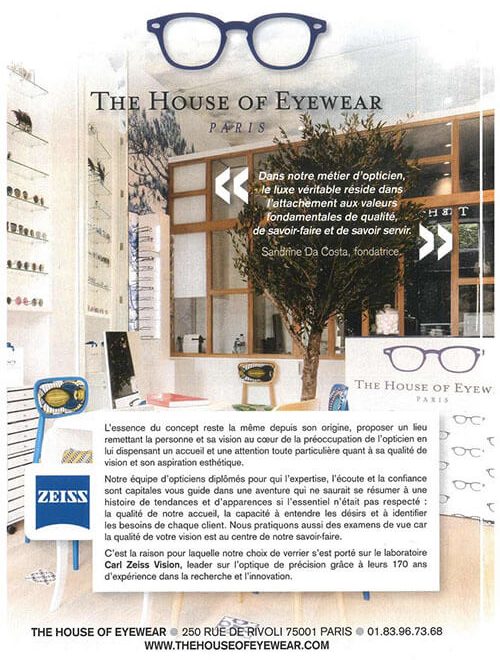 House of eyewear - presse Elle