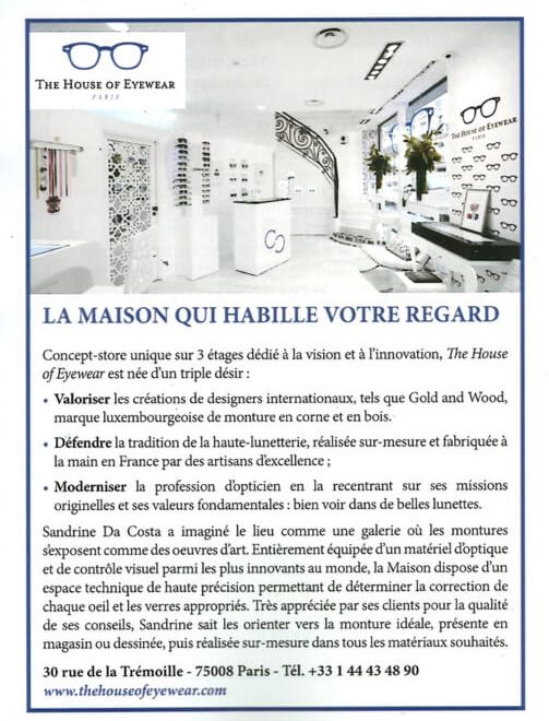 House of eyewear - presse Le Figaro