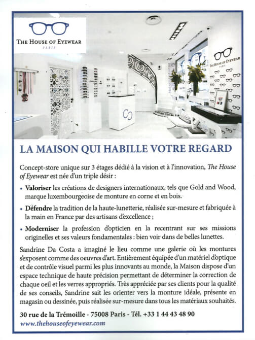House of eyewear - presse Le Figaro