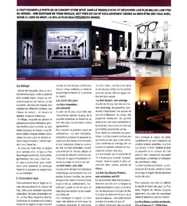 House of eyewear - presse Les Nouvelles Esthétiques SPA