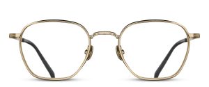 monture optique homme Matsuda M3101 carré rectangle titane or noir