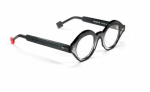 Monture acetate noir gris ronde homme femme Sabine BE be smile line