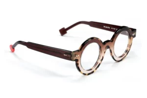 monture optique femme Sabine Be Be pop line ronde marron translucide épaisse