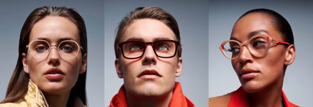 Monture de créateur aux lignes structurées pour équilibrer un visage rond, homme et femme