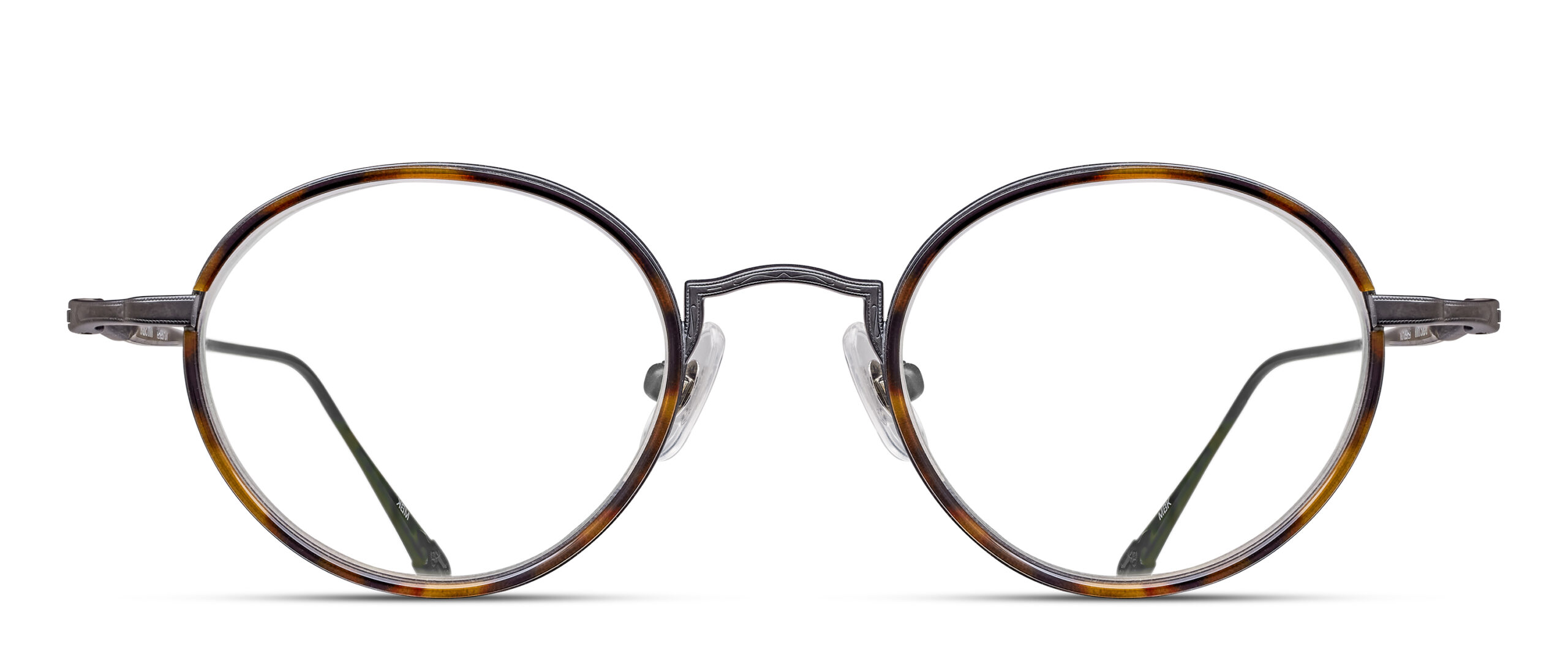 monture optique homme femme matsuda héritage M10189H-I ronde combinée titane noir mat ecaille