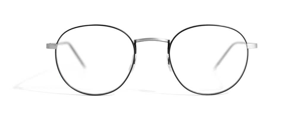 monture optique homme femme gotti dany metal ronde noir et argent