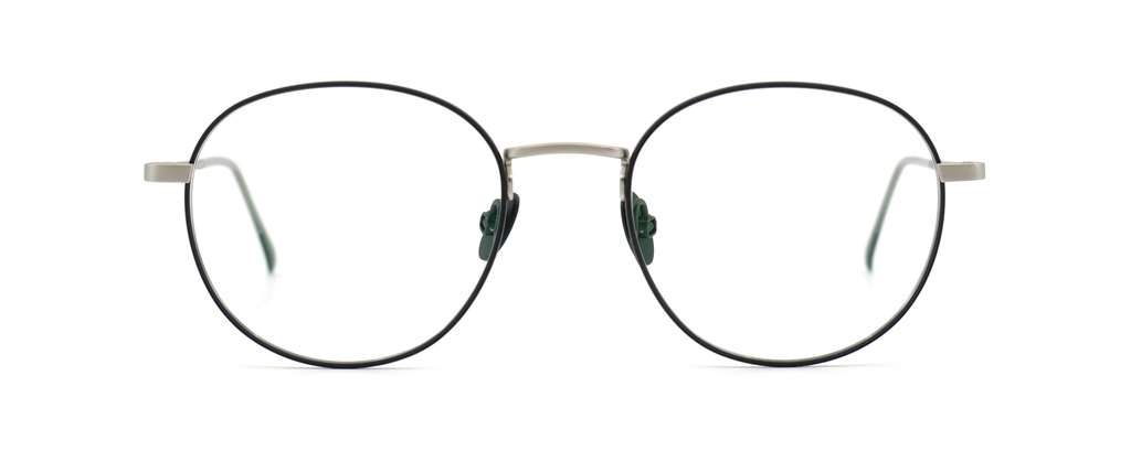 monture optique homme femme gotti dorsay metal ronde noir et argent