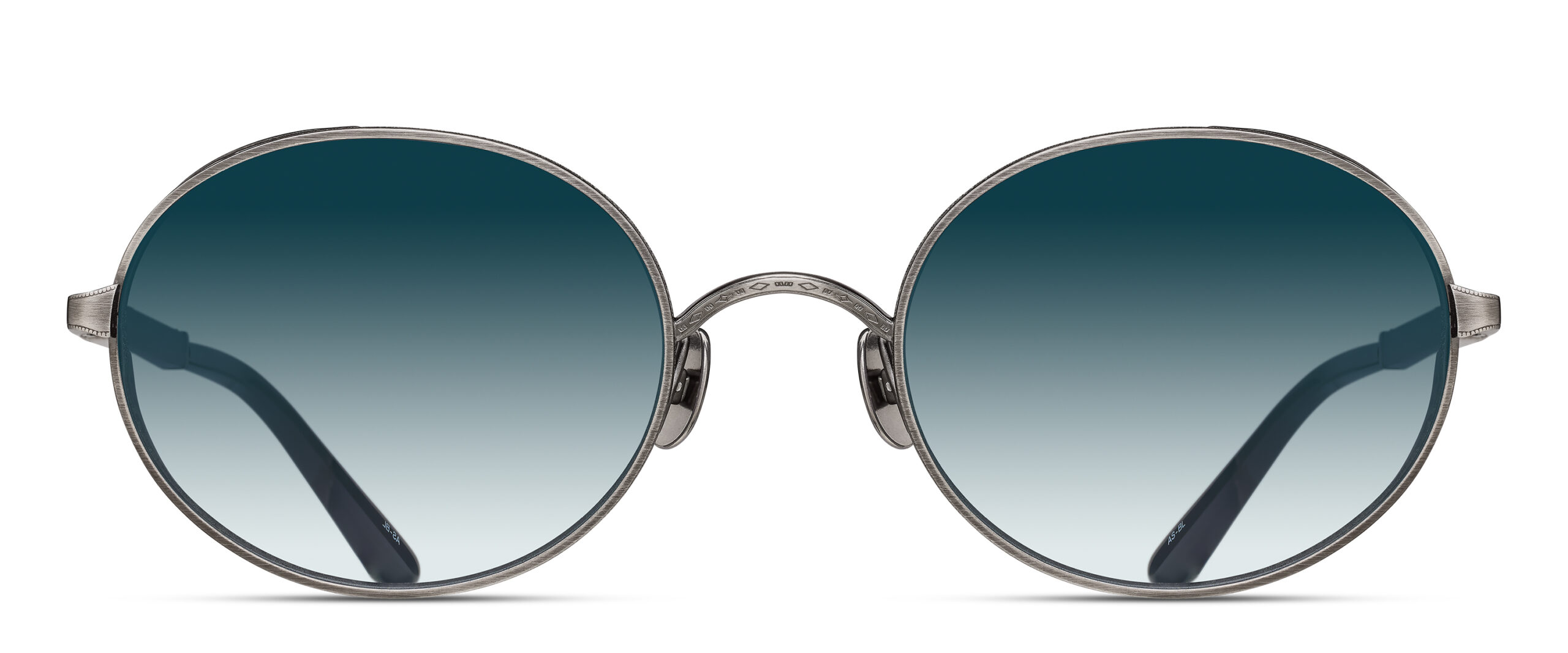 monture solaire homme femme Matsuda M3137 métal titane ovale coque silver verres degradé