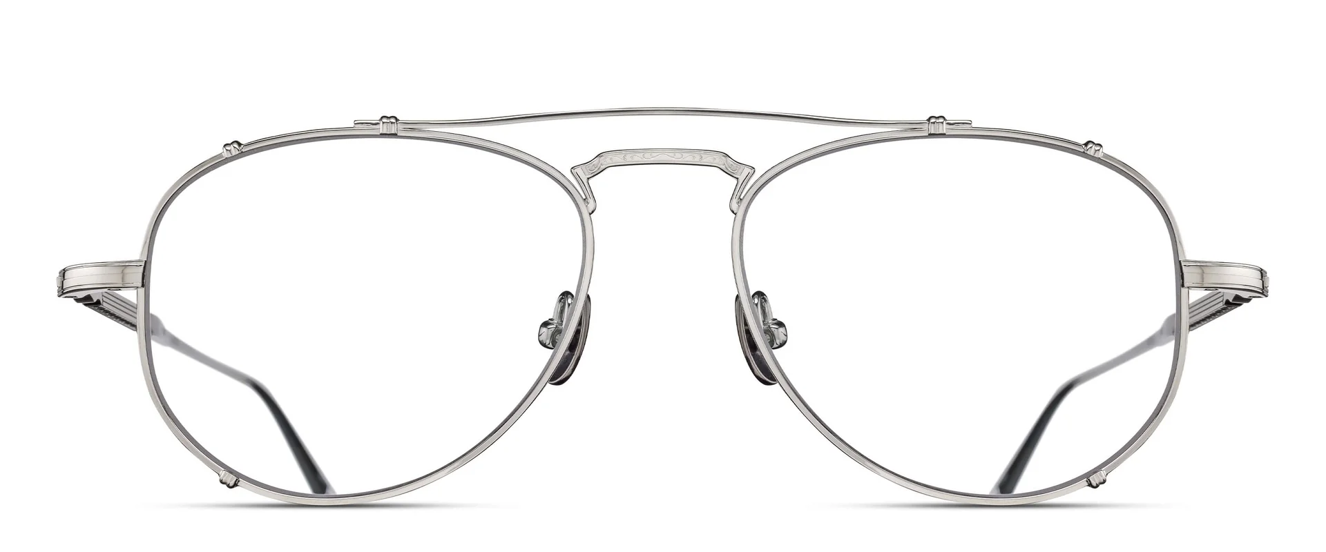 monture optique homme femme matsuda m3142 pilote carré fine métal titane argent