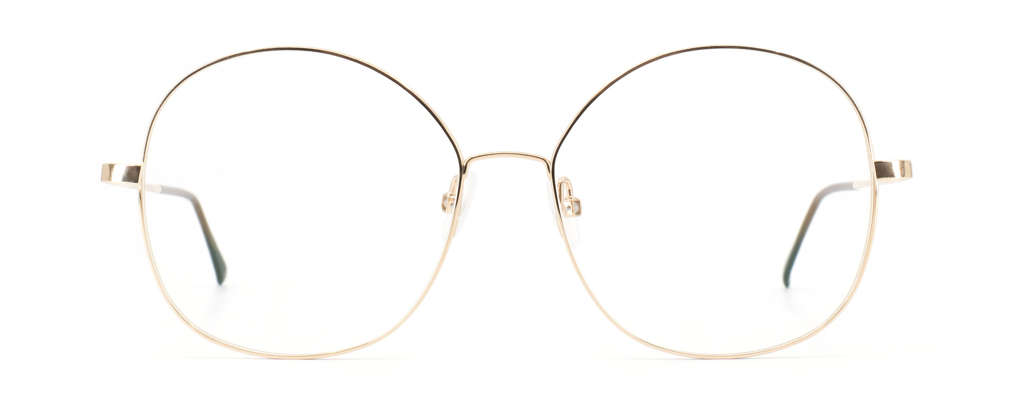 Lunettes rondes oversize Gotti Giselle GLS or en titane vue de face chez The House of Eyewear Paris 1er