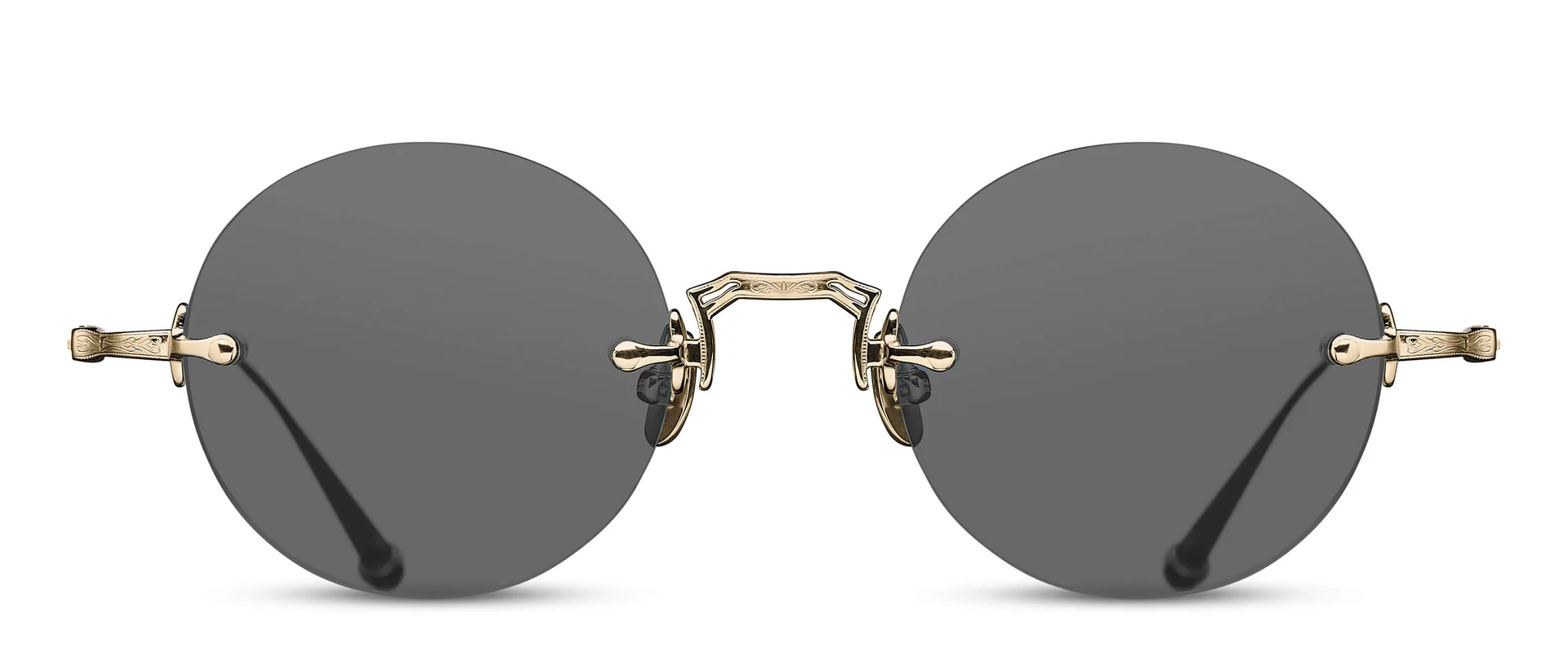 Lunettes de soleil Matsuda M5007 BG or avec verres gris foncé vue de face chez The House of Eyewear opticien Paris 1er