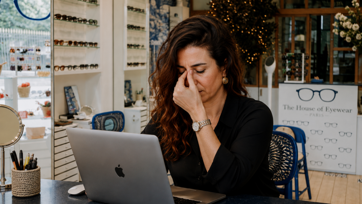 Fatigue visuelle devant un ordinateur, signe pouvant inviter à contrôler sa vue à Paris 1er