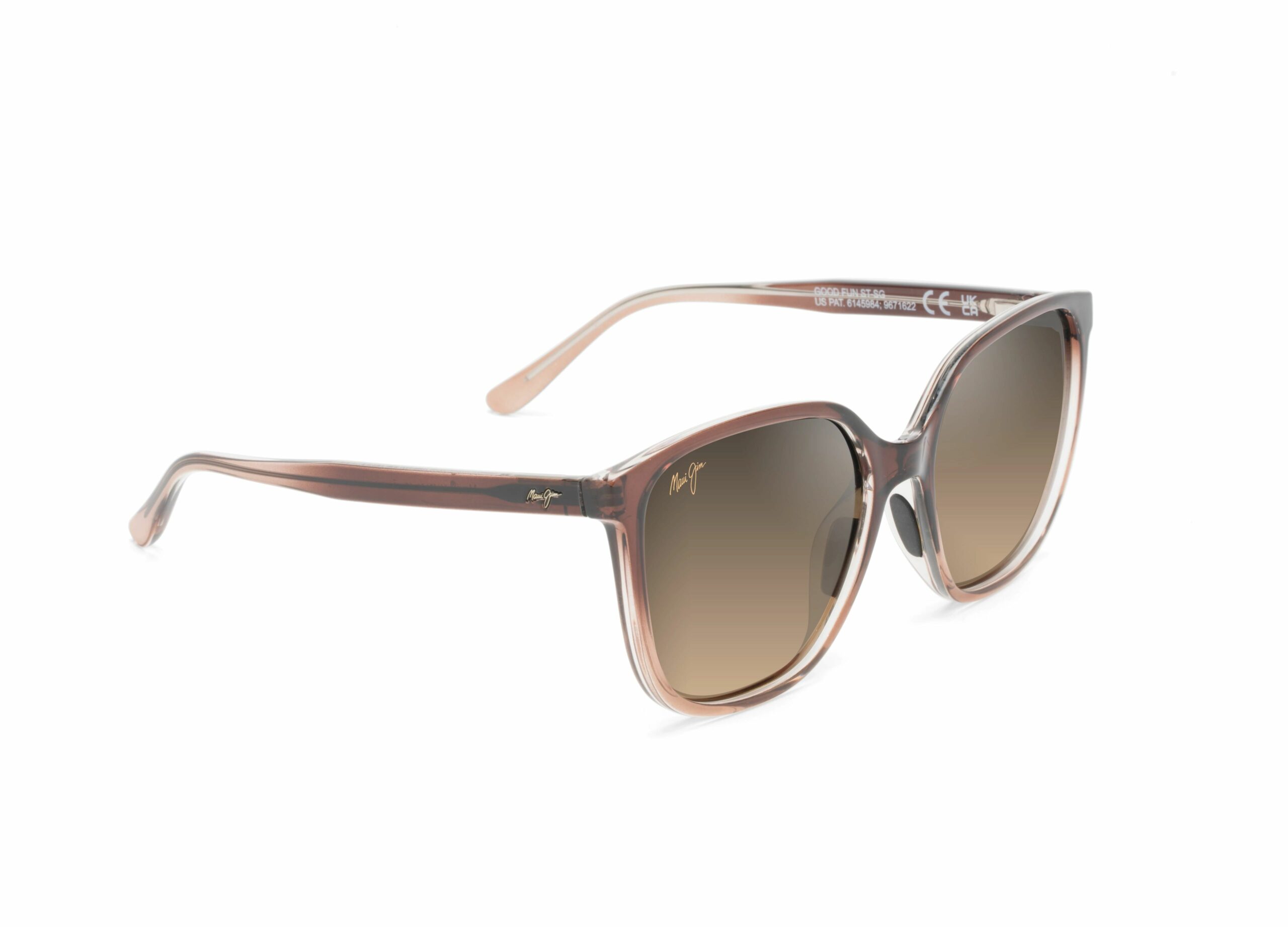 Maui Jim Good Fun avec monture brun translucide et verres polarisés HCL Bronze – The House of Eyewear Paris