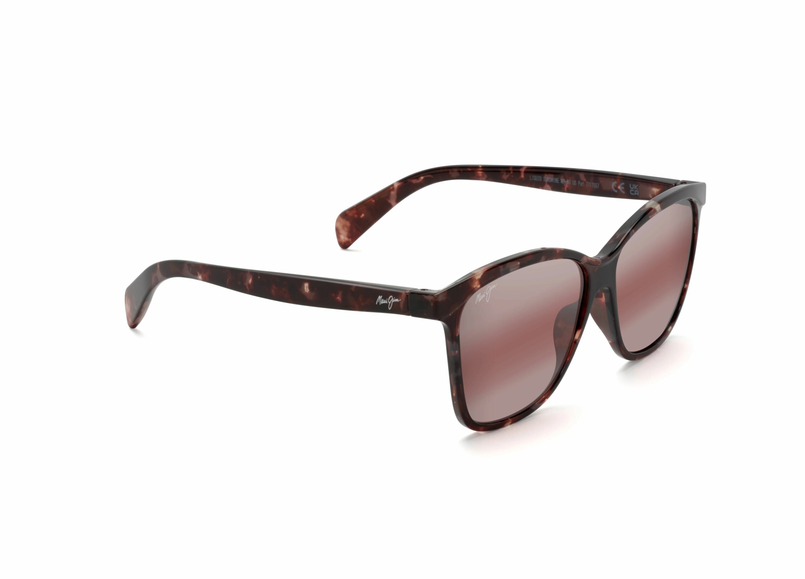 Monture Maui Jim Liquid Sunshine écaille rouge à verres polarisés roses – The House of Eyewear Paris