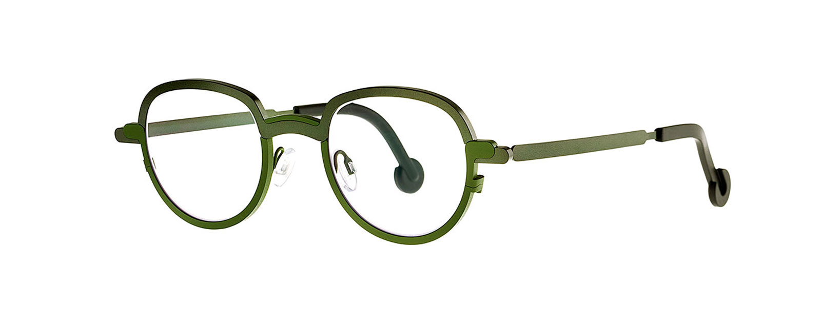 Lunettes Theo Mong Kok vert kaki