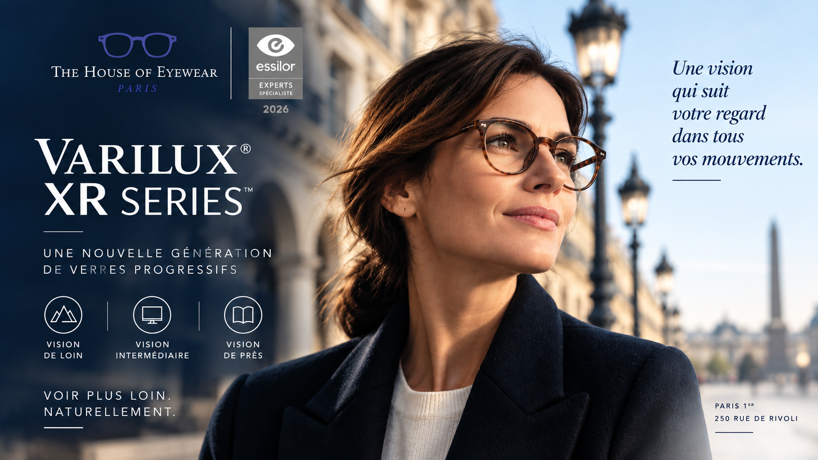 Varilux XR Series – Verres progressifs Essilor à Paris Verres progressifs Essilor Varilux XR Series chez The House of Eyewear, opticien à Paris 1er